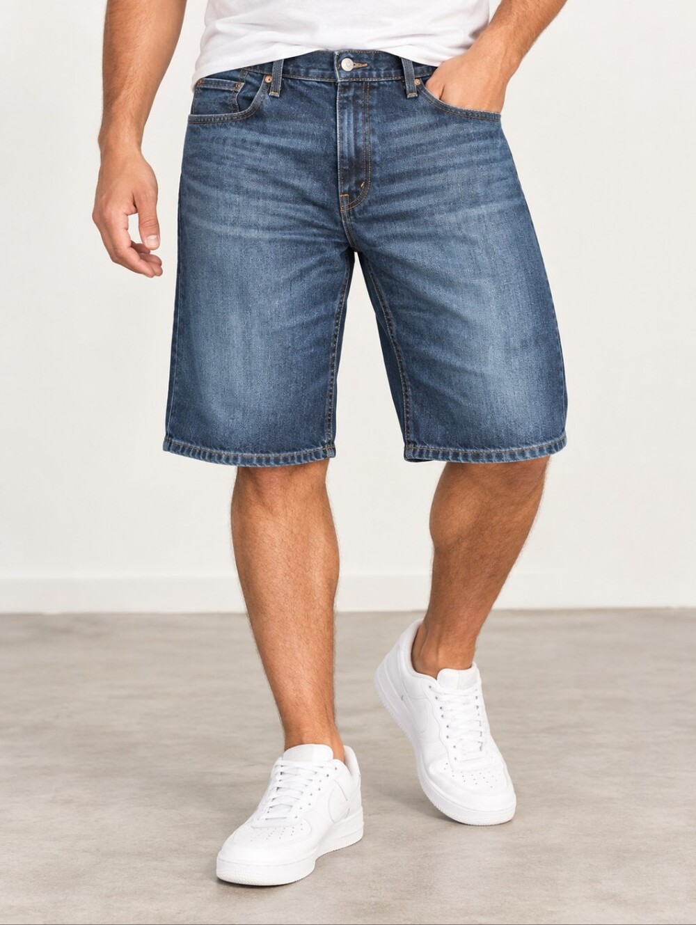 Levi’s 569 Loose Straight Denim Jean Shorts Men’s 38 Dark Blue Wash Jorts